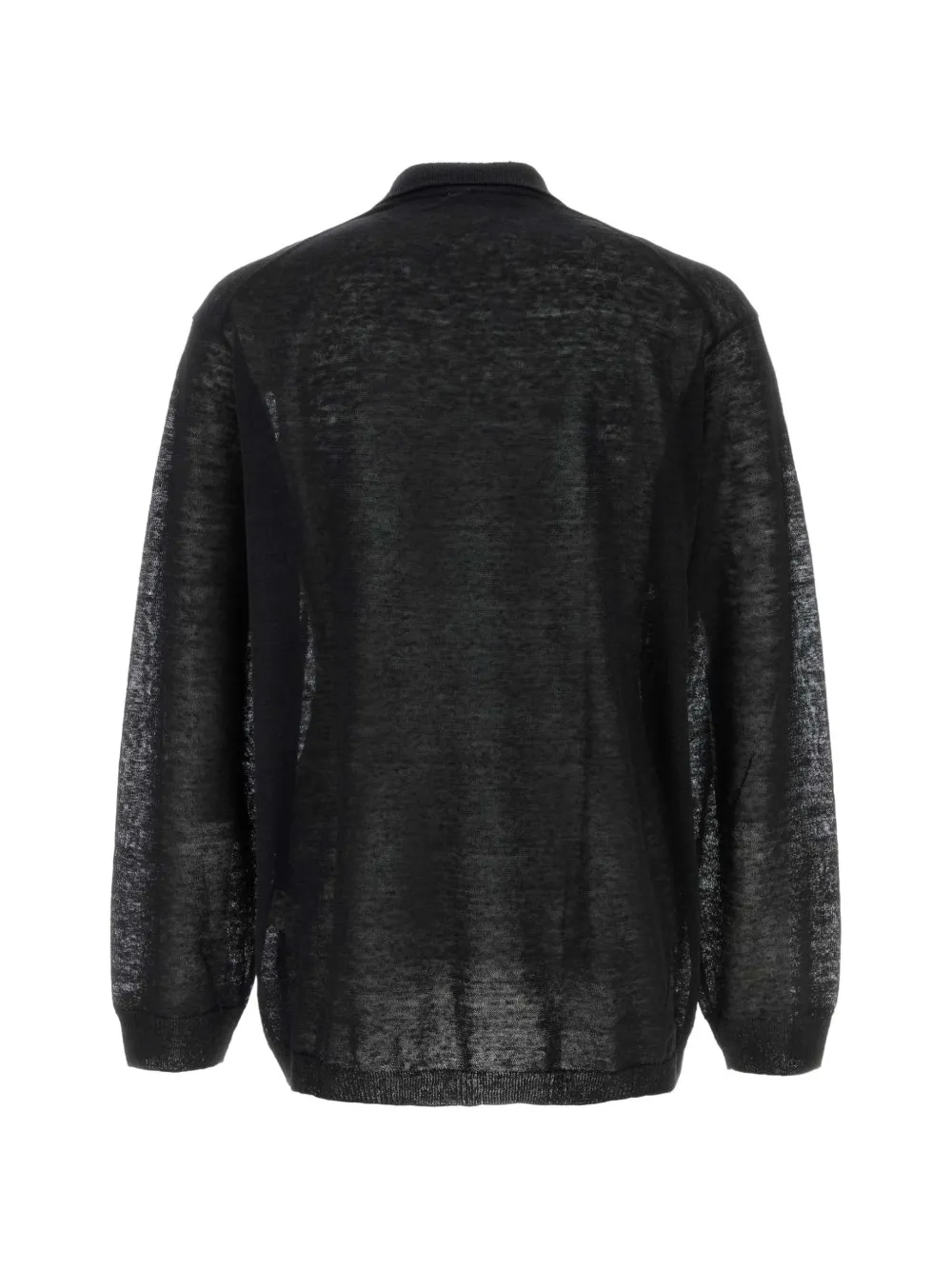Y's Poloshirt met lange mouwen Zwart
