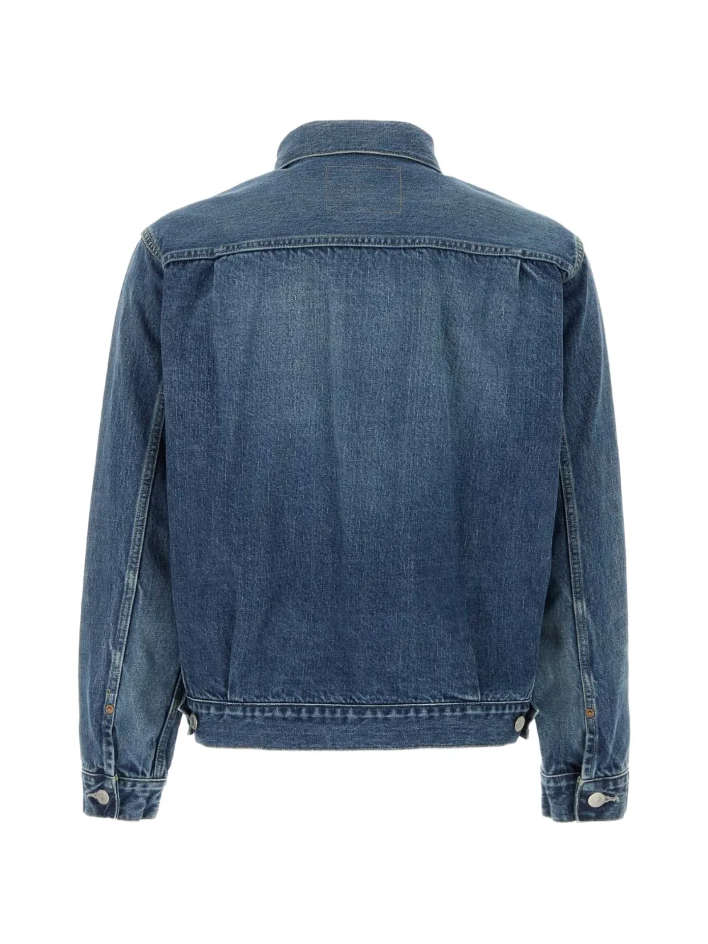 Y's Denim jack met geplooid detail Blauw