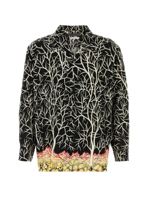 Y's graphic-print long-sleeve shirt