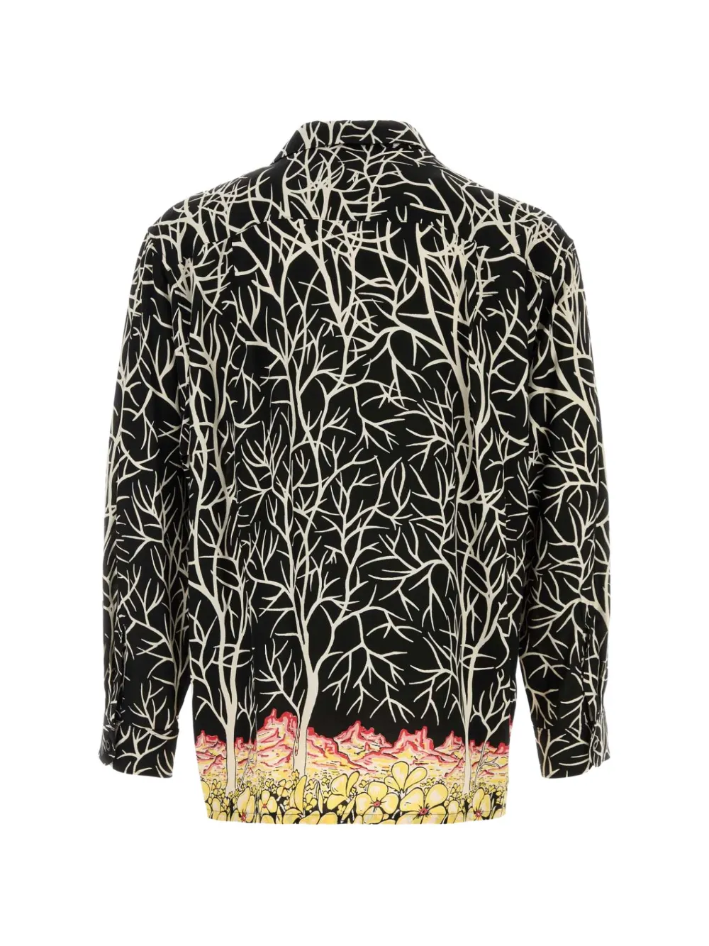 Y's Overhemd met print Zwart