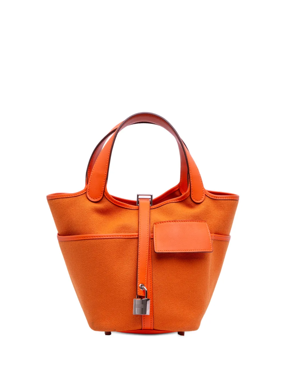 Hermès Pre-Owned 2023 Toile Goeland and Swift Cargo Picotin Lock 18 handbag - Arancione