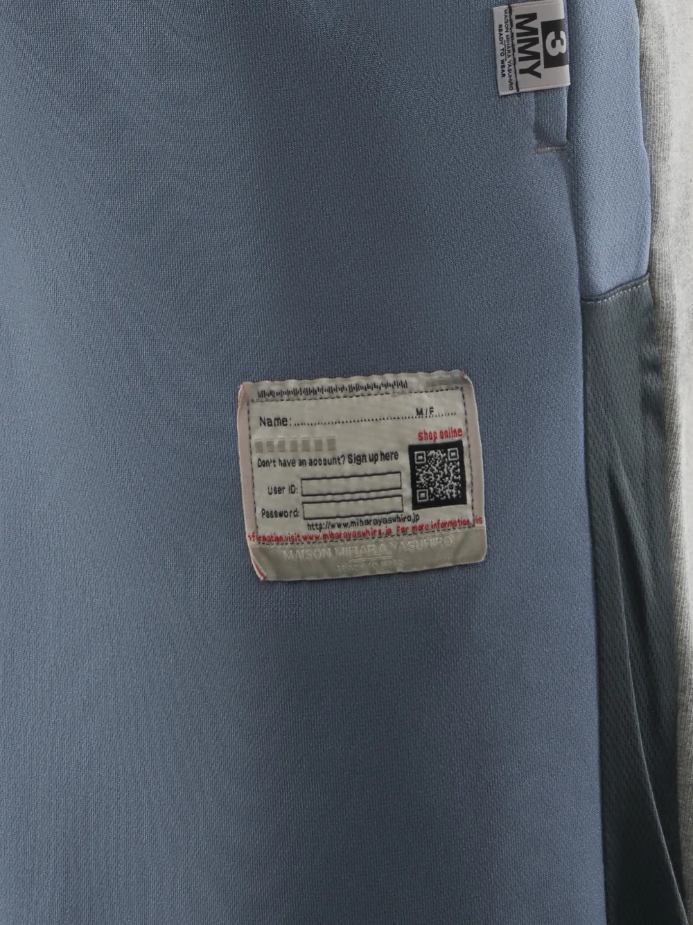 Maison MIHARA YASUHIRO Shorts met logopatch en vlakken Blauw