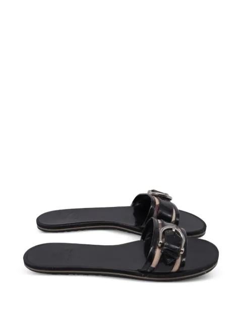 Burberry Pre-Owned sandalias Check Canvas con hebilla