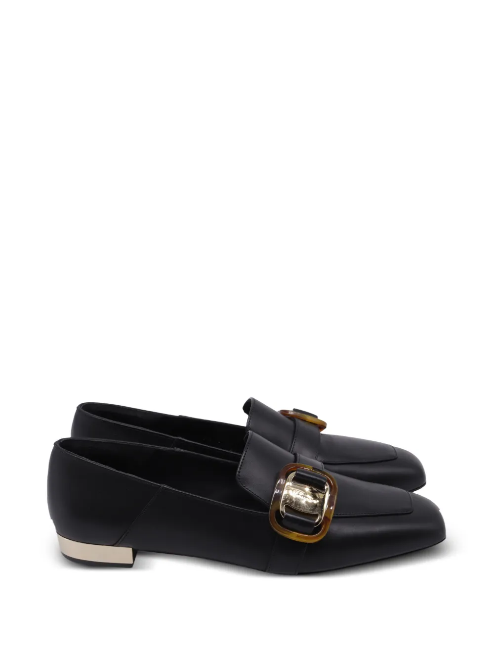 Ferragamo Pre-Owned Wang logo-buckled loafers - Nero