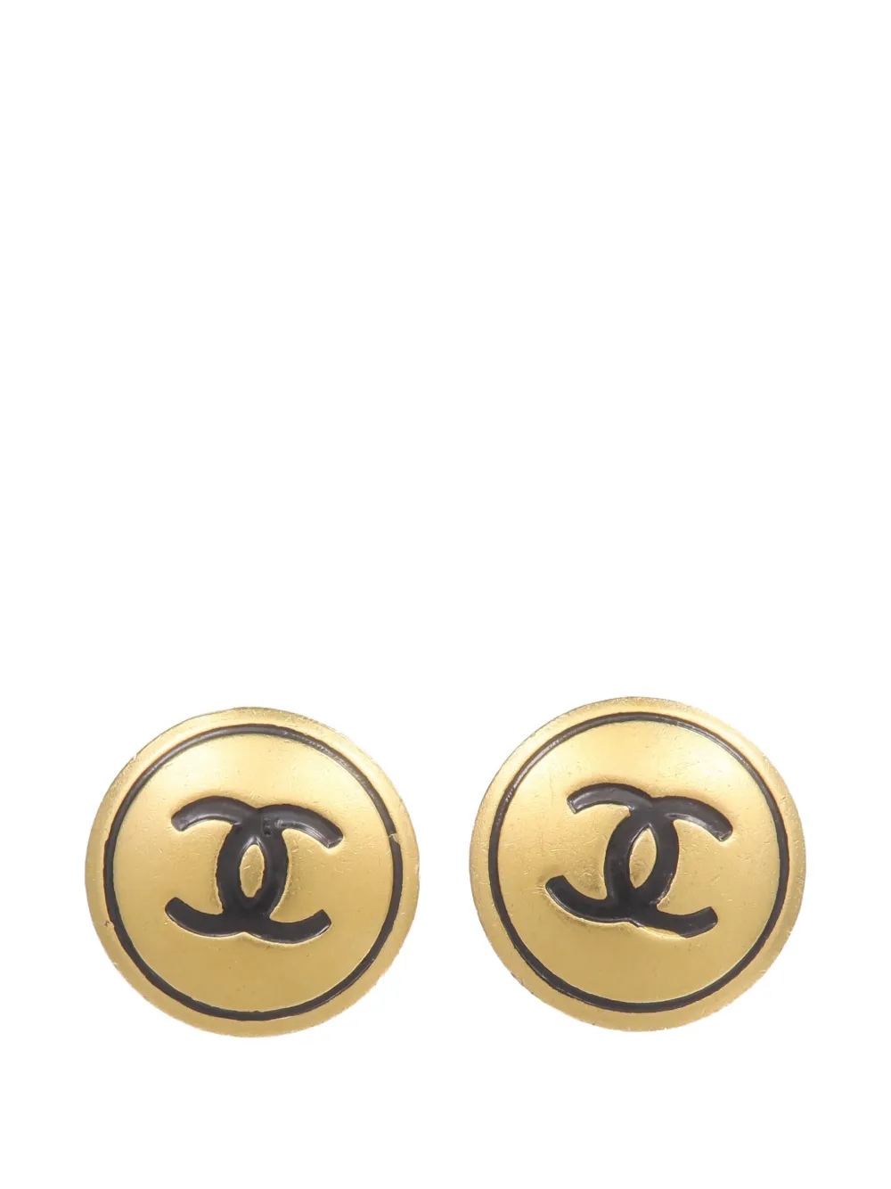 CHANEL Pre-Owned CC clip-on earrings - Oro