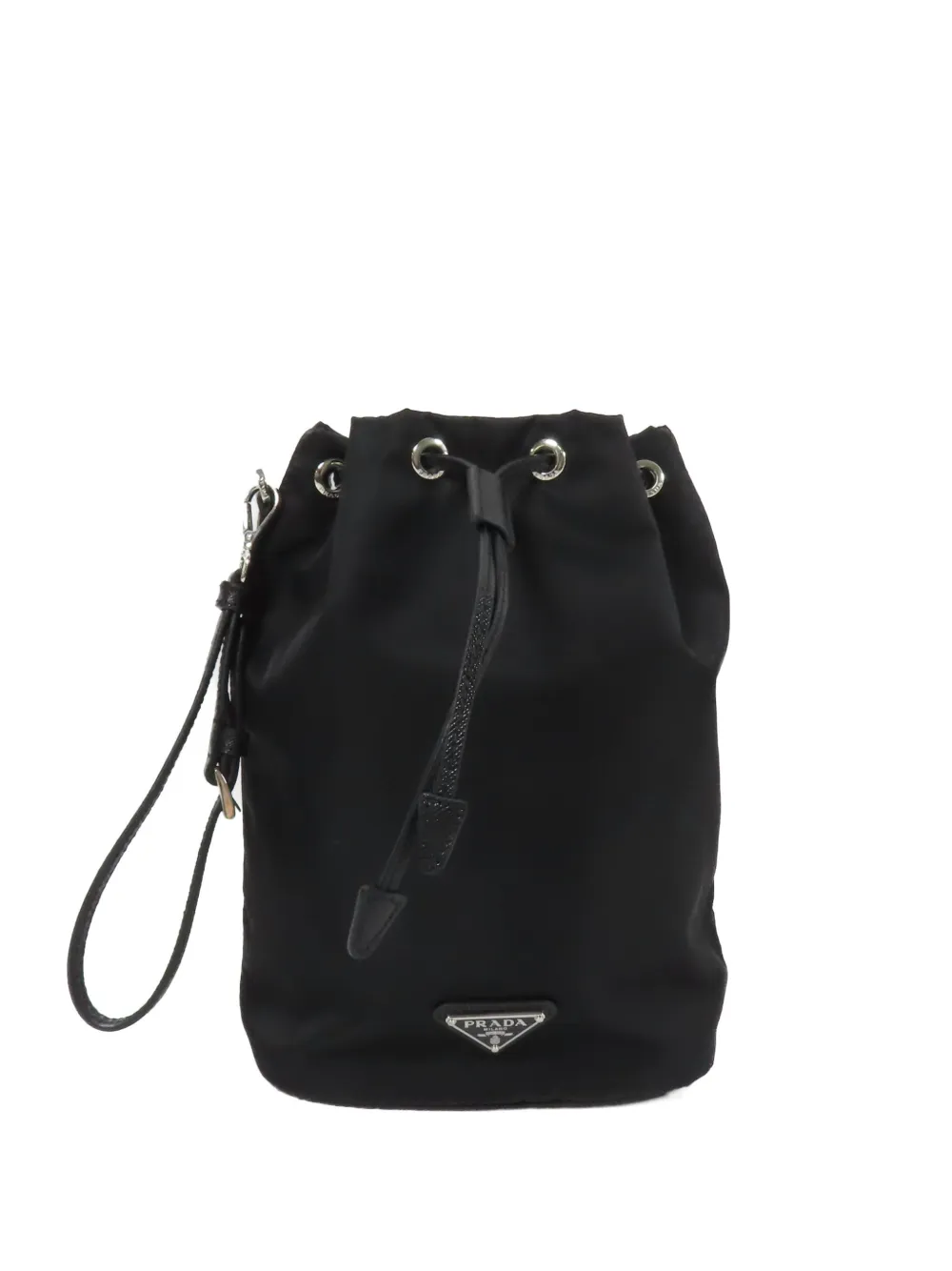 Prada Pre-Owned Prada Re-Nylon pouch clutch bag - Nero