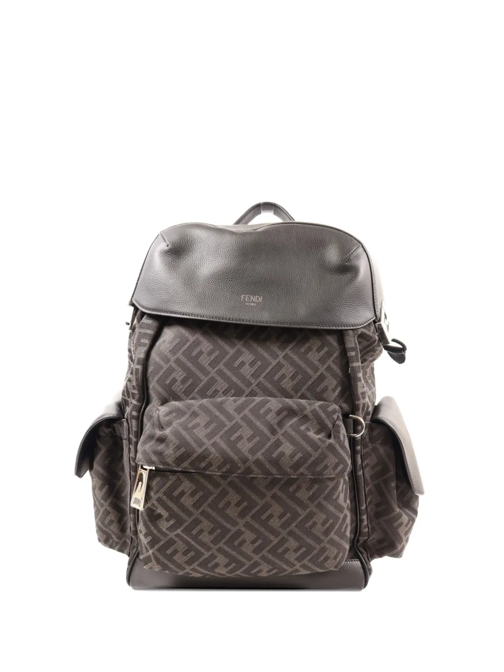 Fendi Pre-Owned FF logo canvas backpack - Marrone