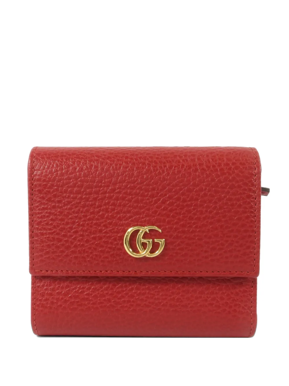 Gucci Pre-Owned GG Marmont trifold wallet - Rosso