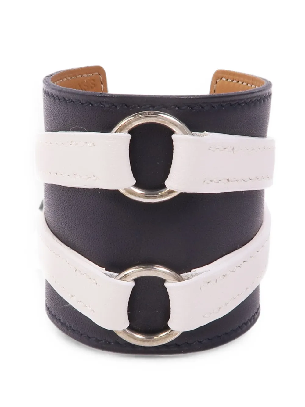 Hermès Pre-Owned leather cuff bracelet - Nero