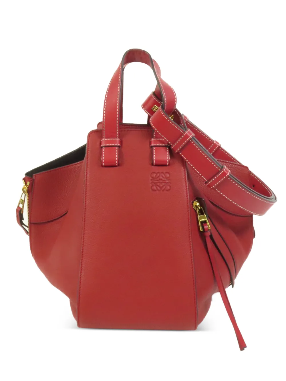 Loewe Pre-Owned small Hammock leather shoulder bag - Rosso