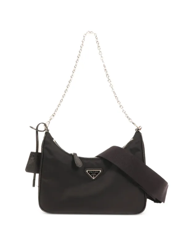 Prada Pre-owned Re-edition 2005 Shoulder Bag in Black