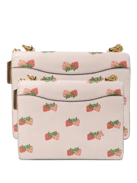 Coach Vintage skuldertaske med jordbærtryk