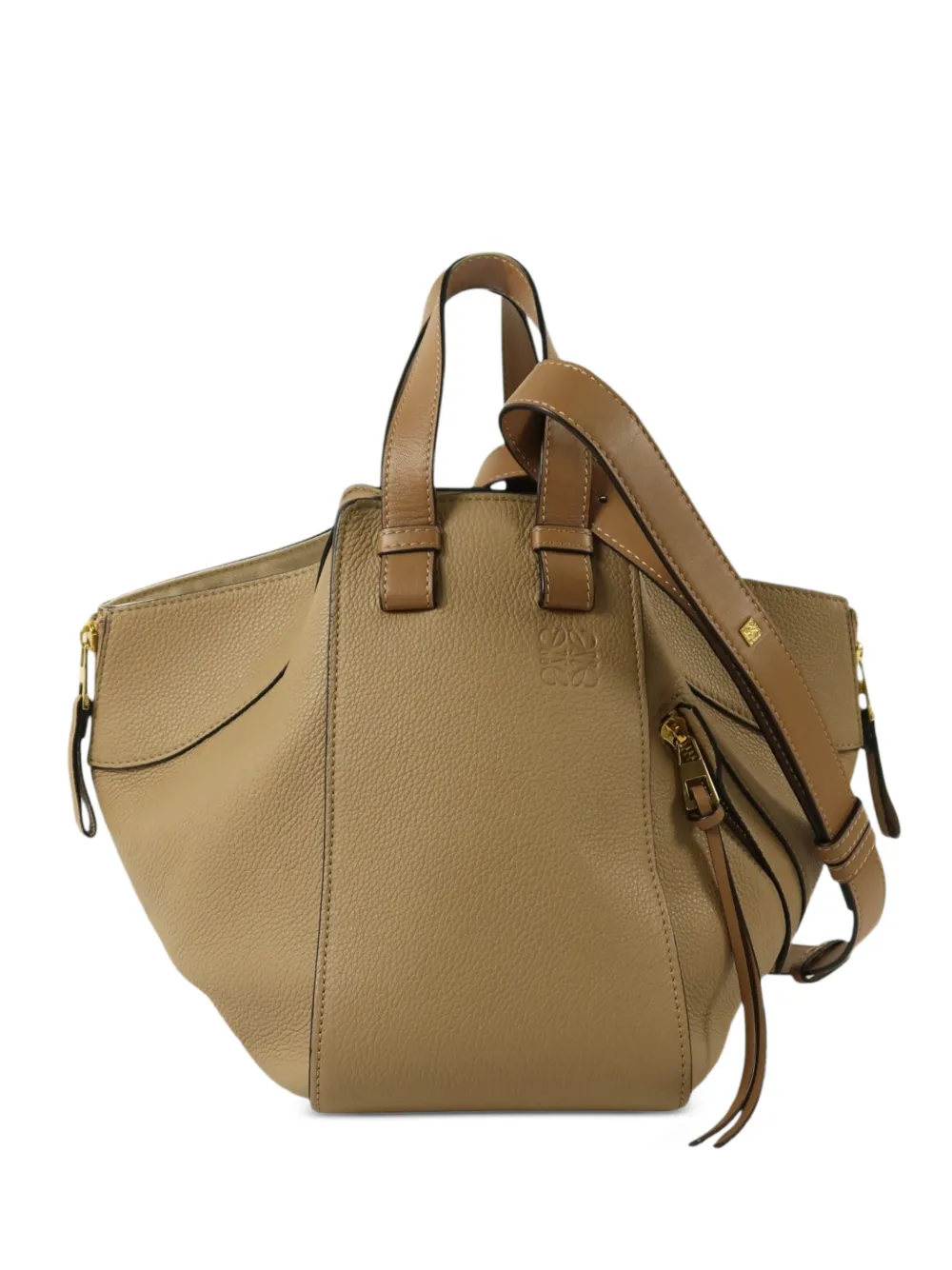 Loewe Pre-Owned Hammock leather shoulder bag - Neutrals