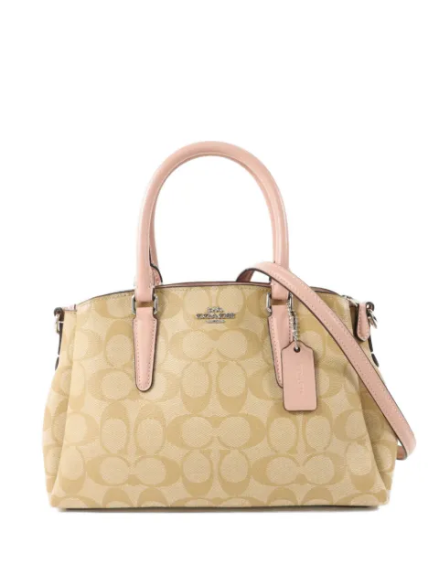 Coach Vintage monogram-pattern leather-trim shoulder bag
