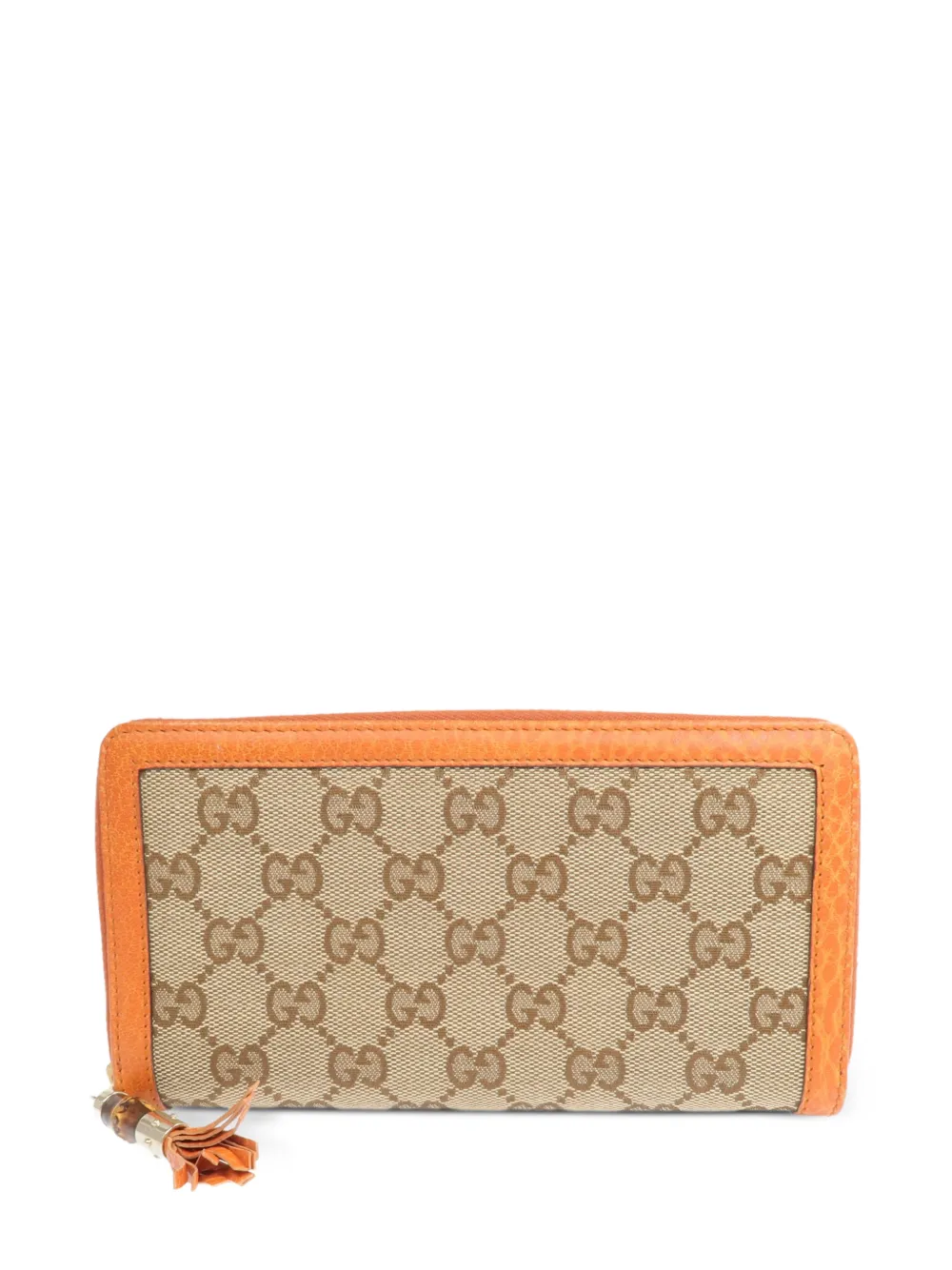 Gucci Pre-Owned GG canvas Bamboo zip-around wallet - Arancione