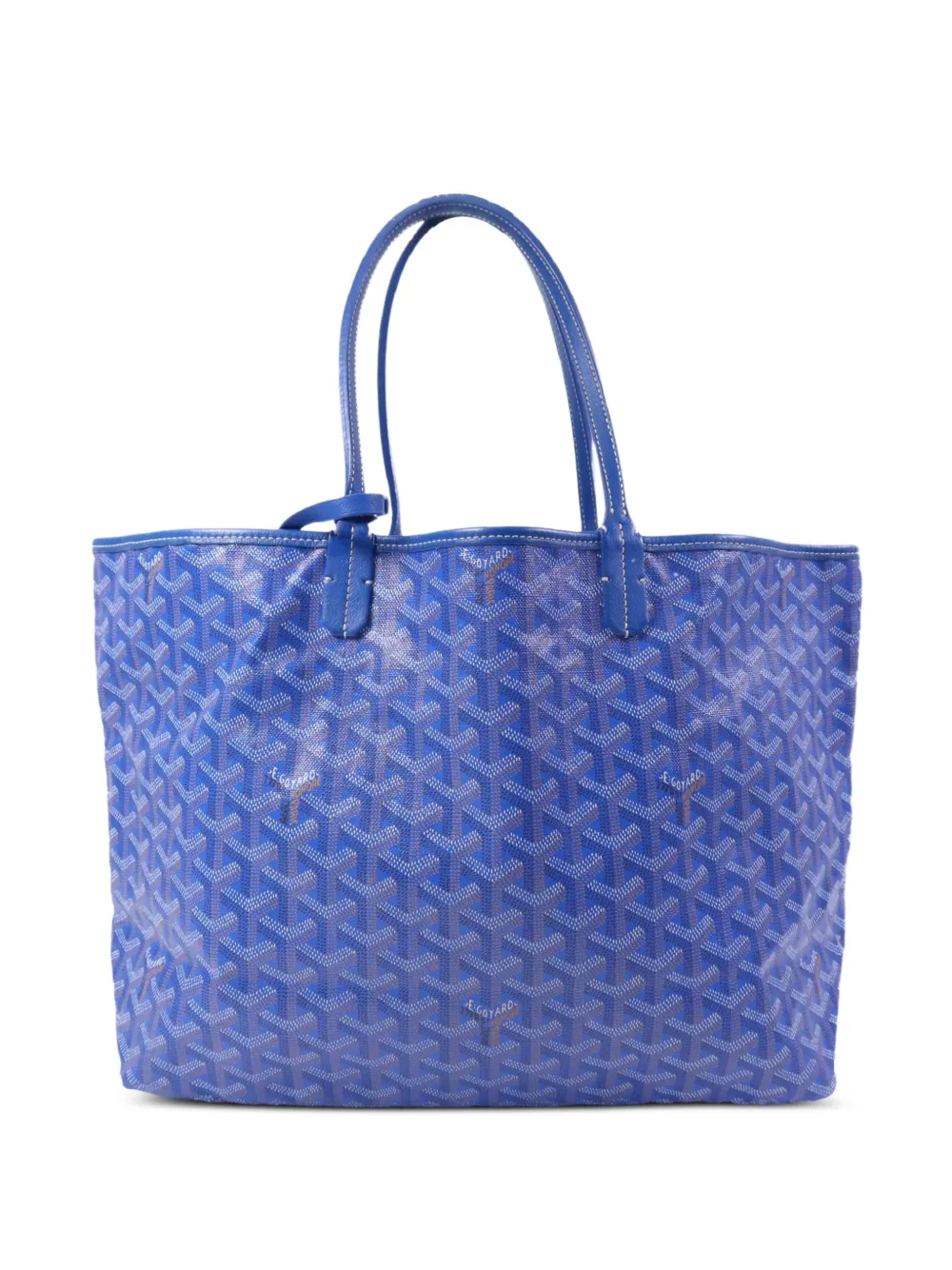 Pre-owned Goyard Saint Louis Pm Tote Bag In Blue