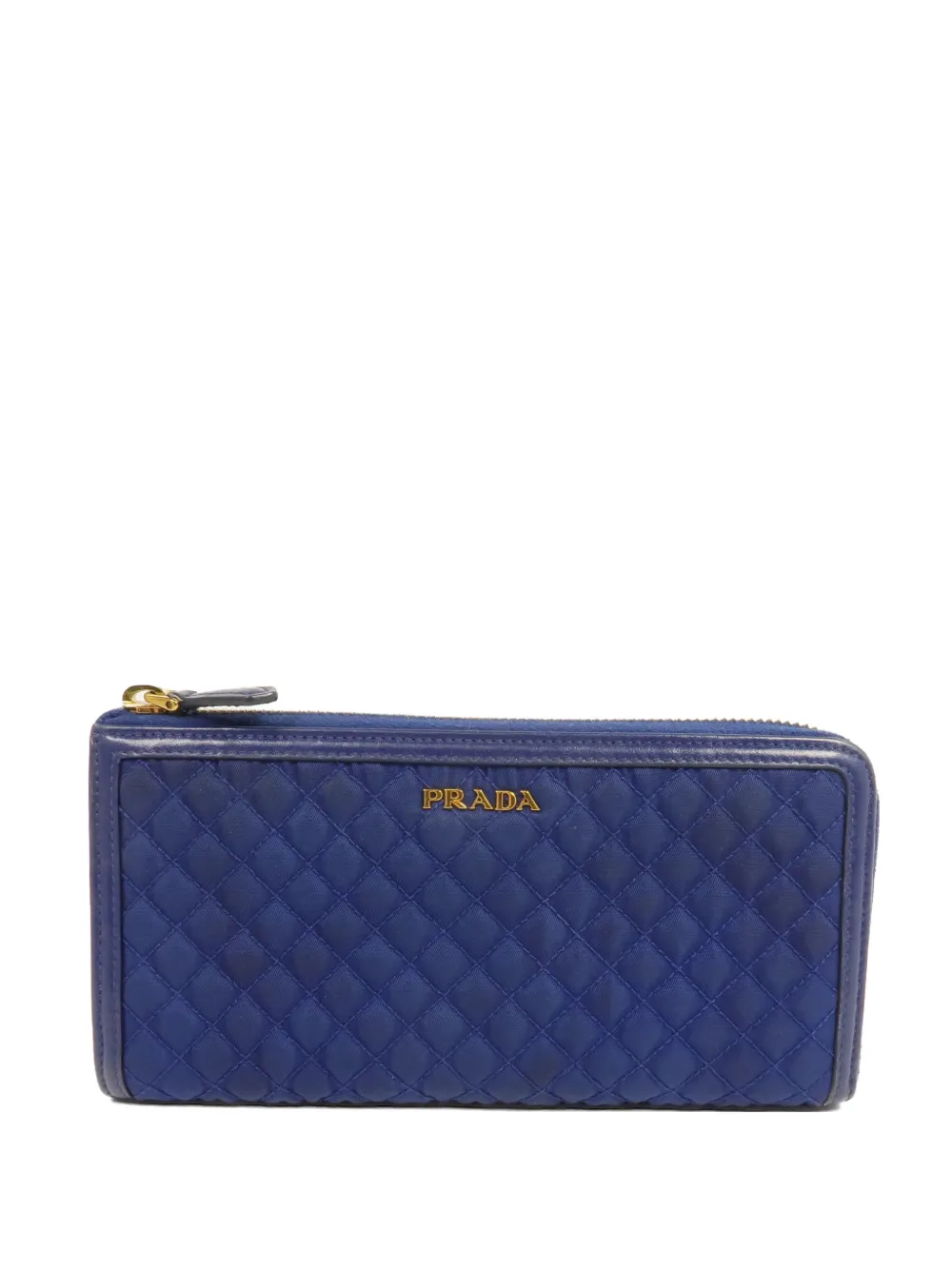 Prada Pre-Owned quilted long wallet - Blu