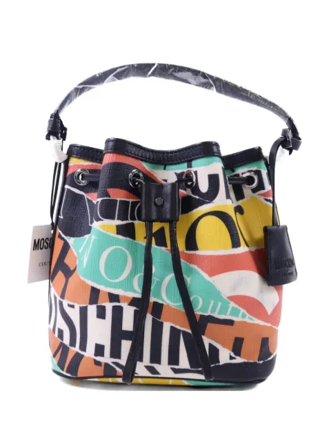 Moschino Pre-Owned logo-print bucket bag