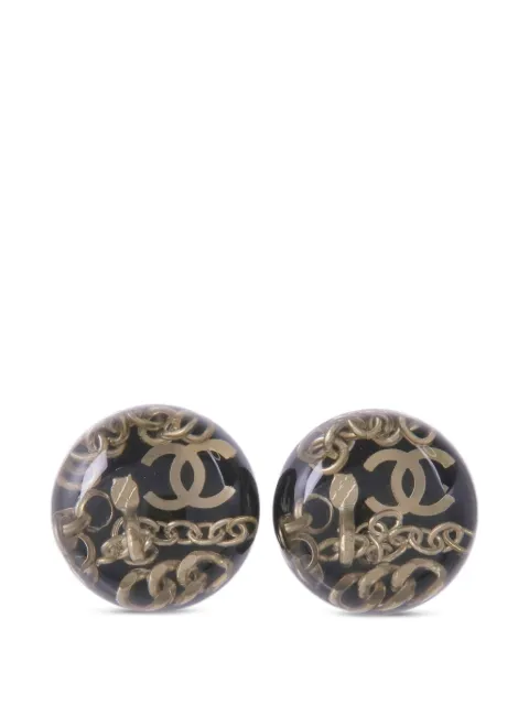 CHANEL Pre-Owned CC 체인 디테일 이어링