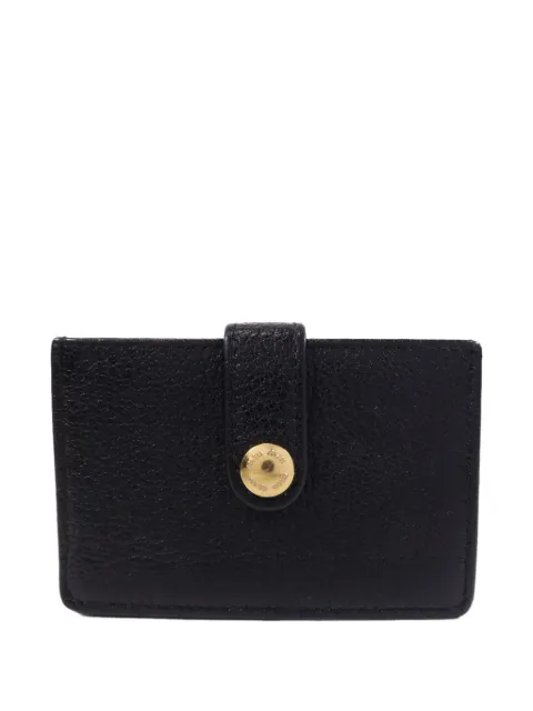 Miu Miu Pre-Owned logo-plaque leather card holder