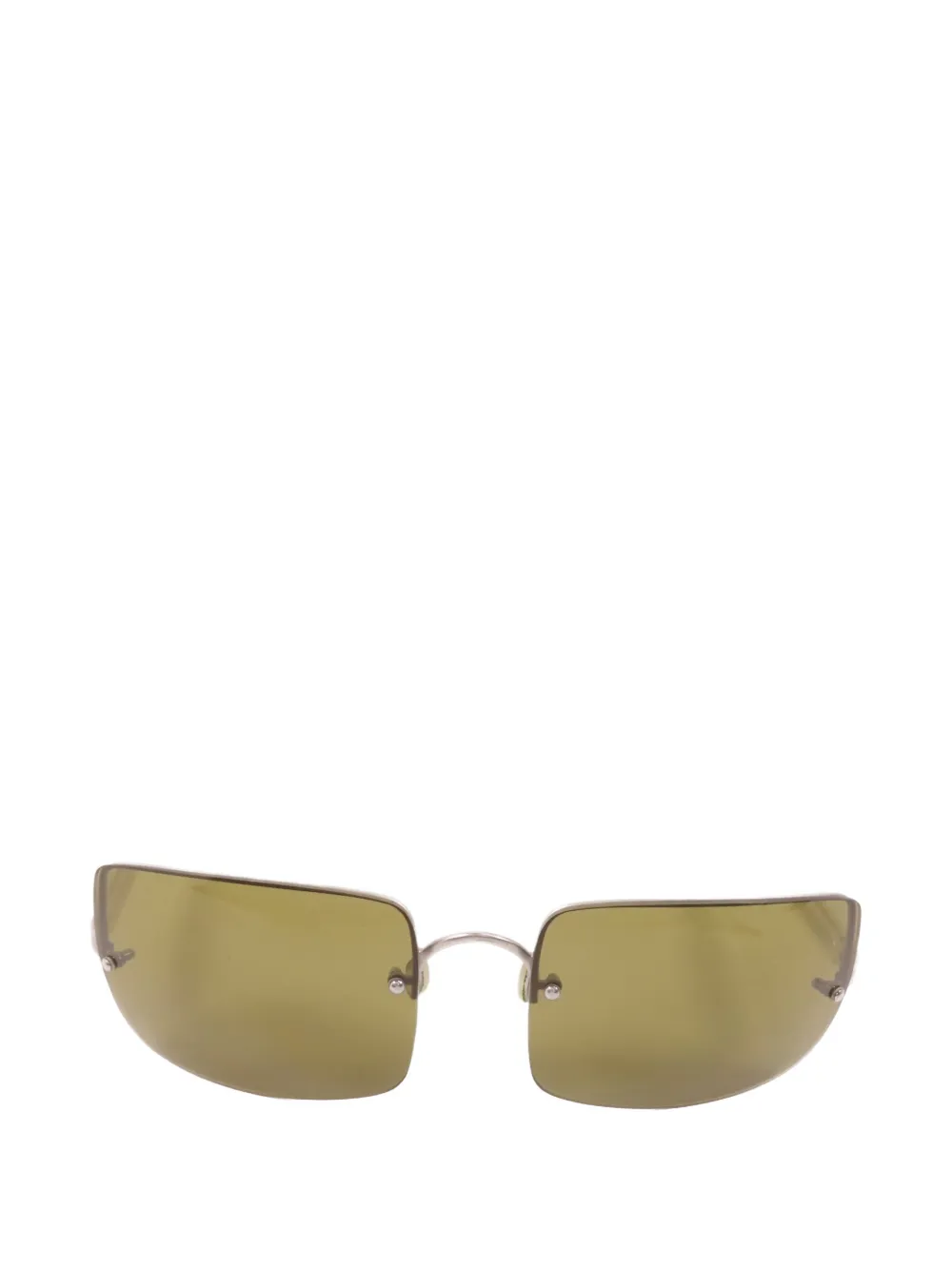 PRADA Pre-owned Rectangle-frame Sunglasses In Silver