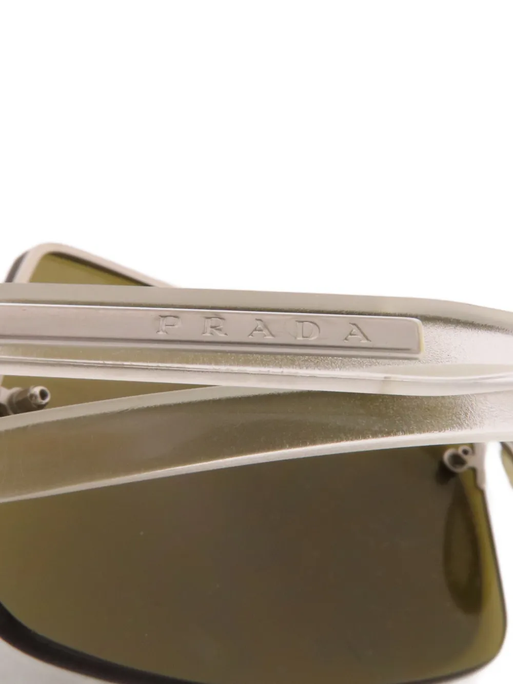 PRADA Pre-owned Rectangle-frame Sunglasses In Silver