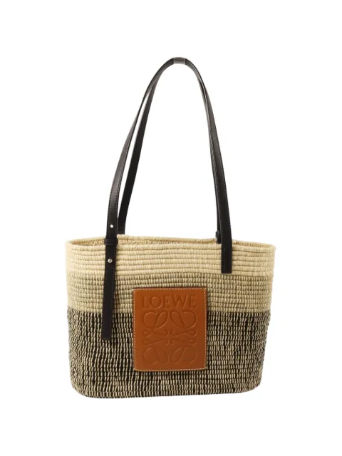 Loewe Pre-Owned Square Basket raffia tote bag