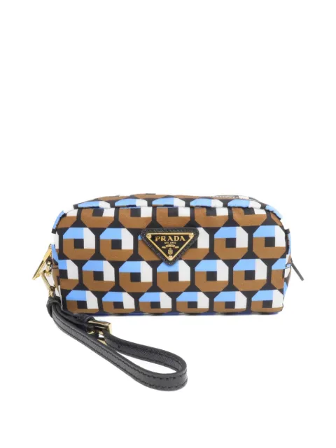 Prada Pre-Owned 1NS175 geometric-print clutch bag