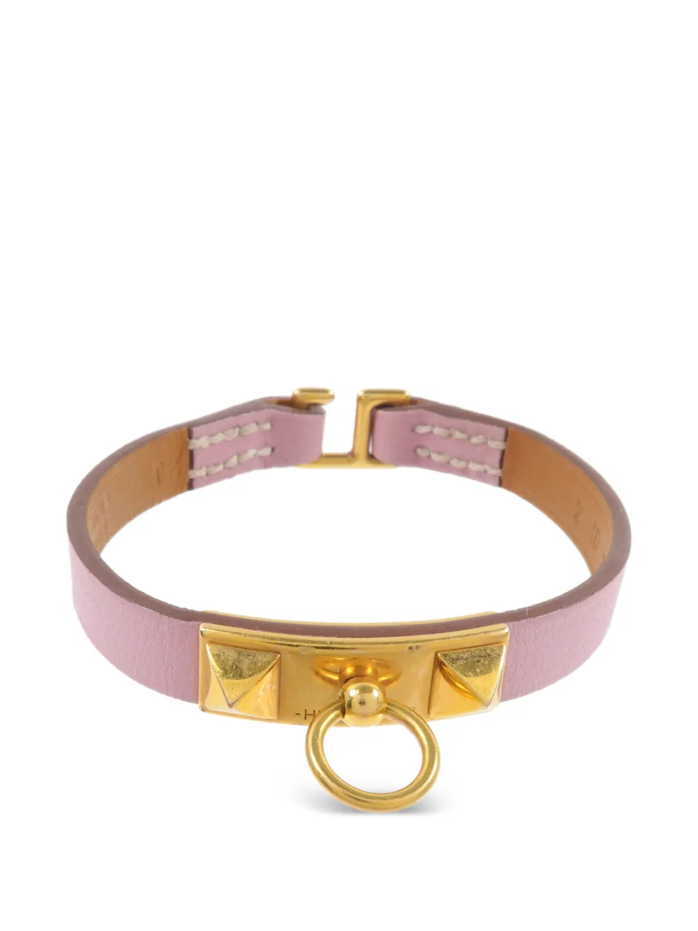 Hermès Pre-Owned 2021 Mini Rivale leather bracelet - Oro
