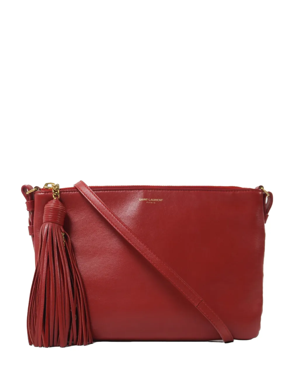 Saint Laurent Pre-Owned YSL tassel-detail shoulder bag - Rosso