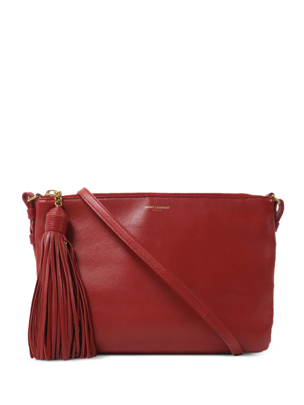Saint Laurent Pre-Owned YSL tassel-detail shoulder bag - Rosso