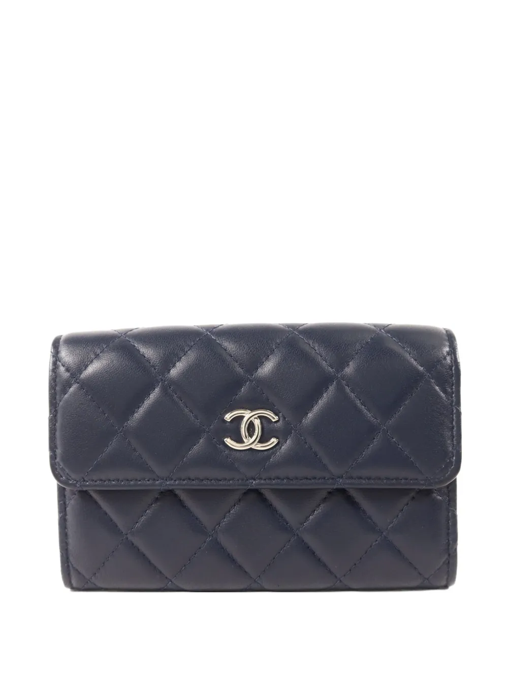 CHANEL Pre-Owned CC quilted bifold wallet - Blau