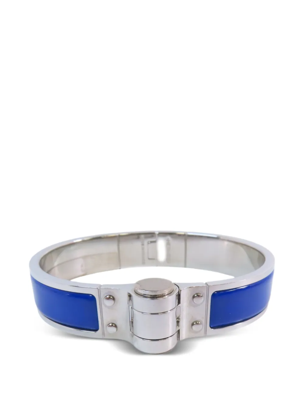 Hermès Pre-Owned Charnière enamel bracelet - Argento