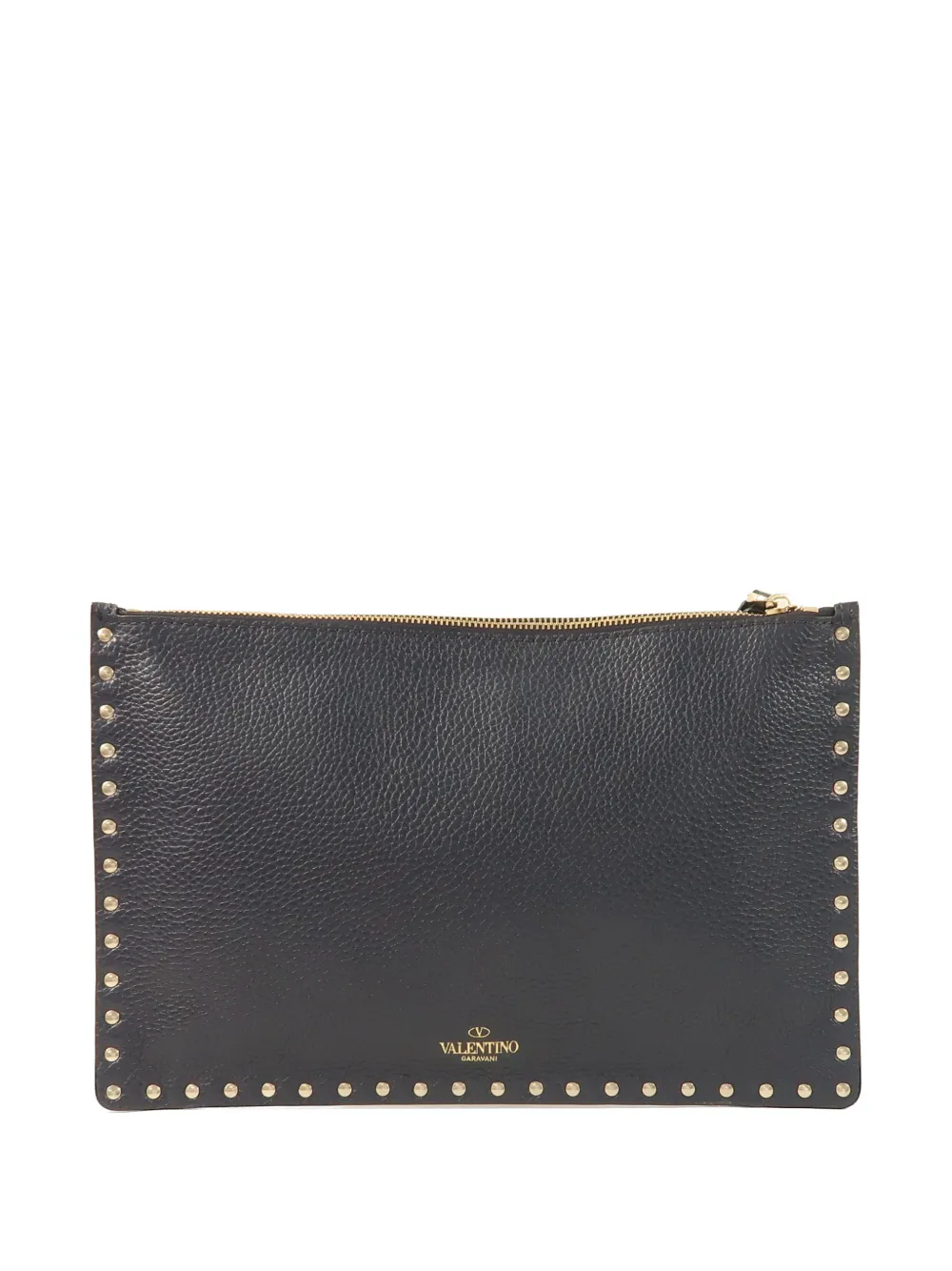Valentino Garavani Pre-Owned Rockstud leather clutch bag - Blu