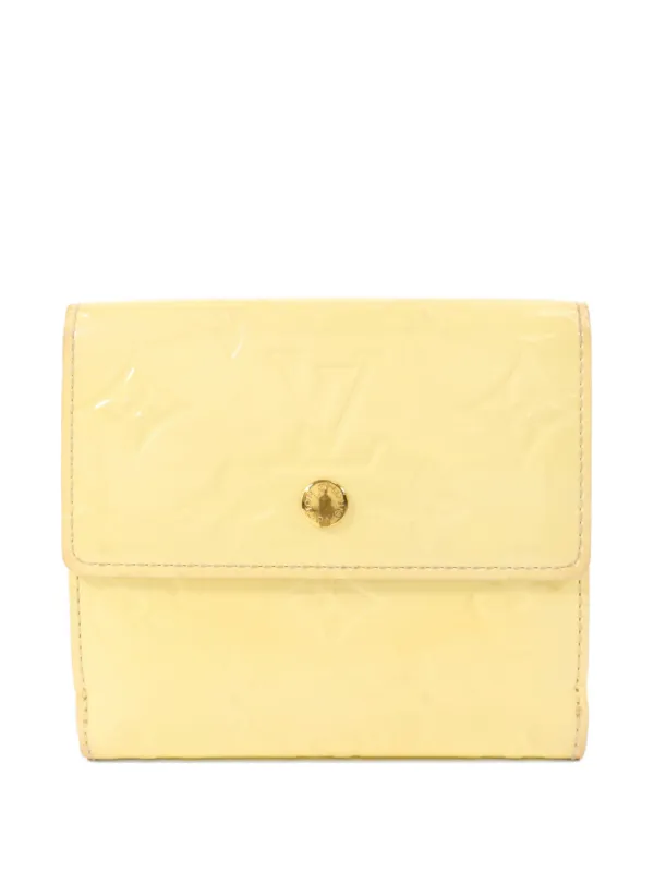 Louis Vuitton Pre-owned Elise Compact Leather Wallet in Yellow