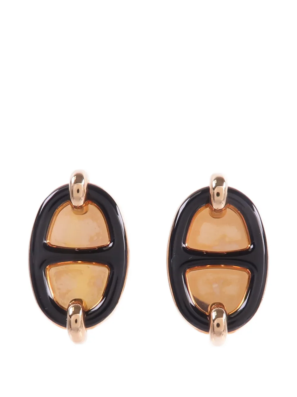 Hermès Pre-Owned Mini Maillon earrings - Oro