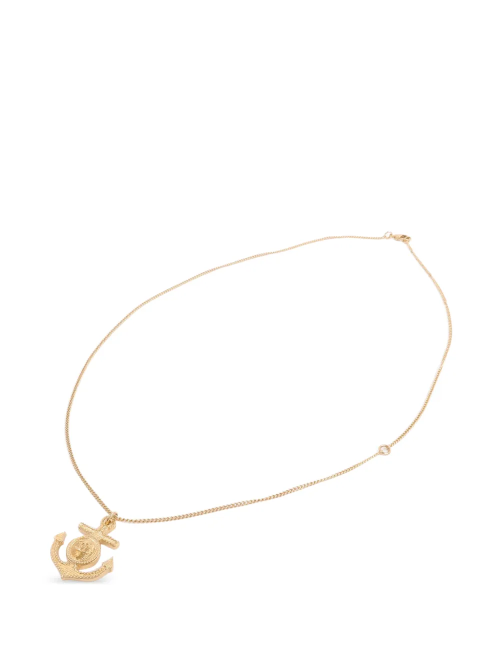 CHANEL Pre-Owned CC-logo anchor necklace - Oro