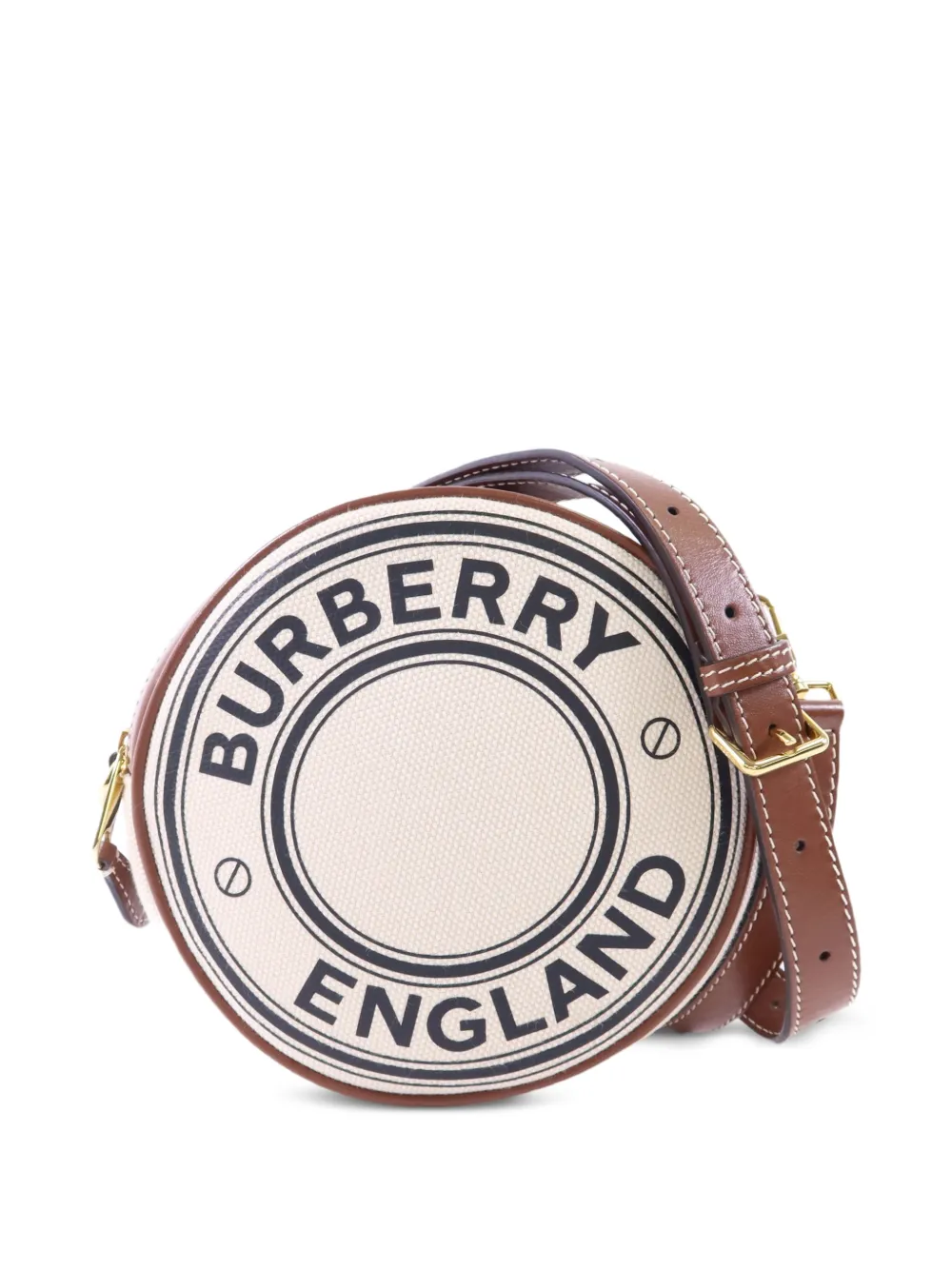 Burberry Pre-Owned Louise leather-trim shoulder bag - Neutrals