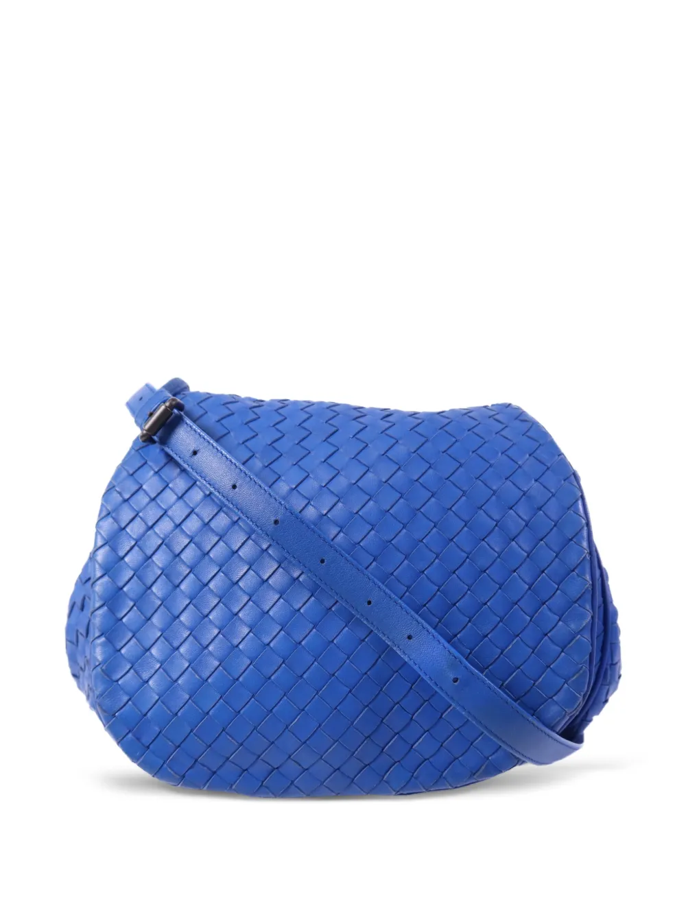 Bottega Veneta Pre-Owned Intrecciato lambskin shoulder bag - Blu