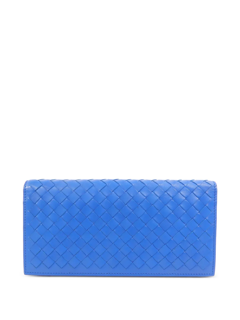 Bottega Veneta Pre-Owned Intrecciato leather long wallet - Blu