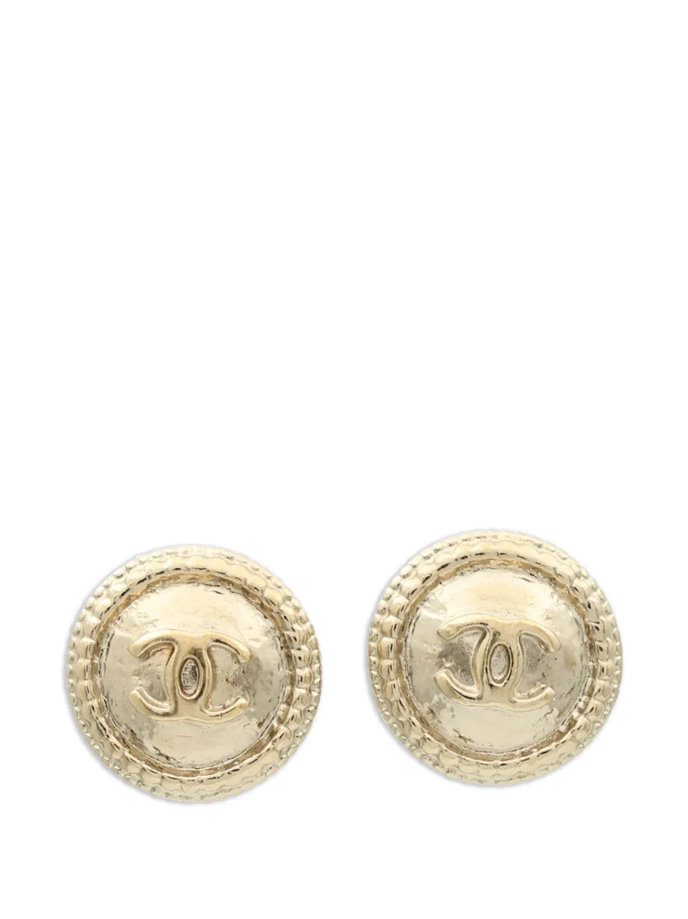 CHANEL Pre-Owned CC logo-embossed earrings - Oro