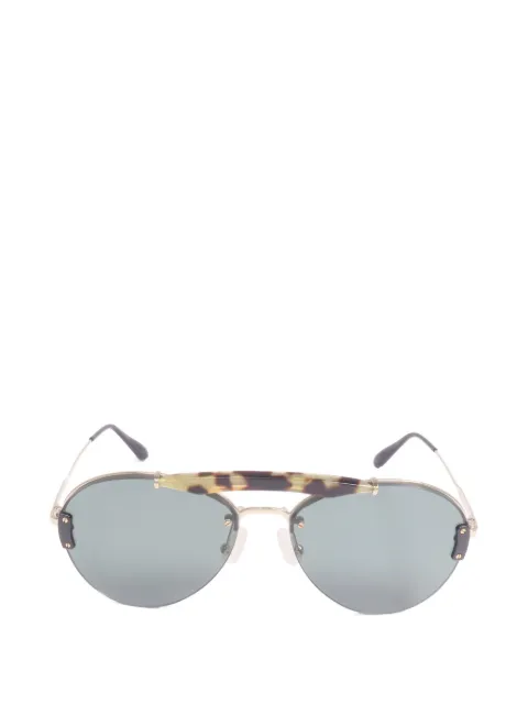Prada Pre-Owned gafas de sol con efecto de carey y montura estilo piloto