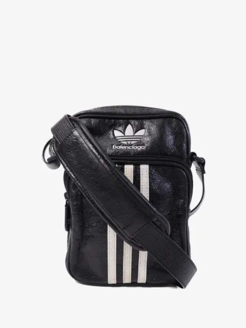 Balenciaga Pre-Owned logo-print striped messenger bag