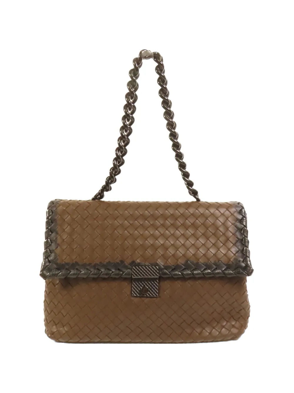 Bottega Veneta Pre-Owned Intrecciato chain-strap shoulder bag - Marrone