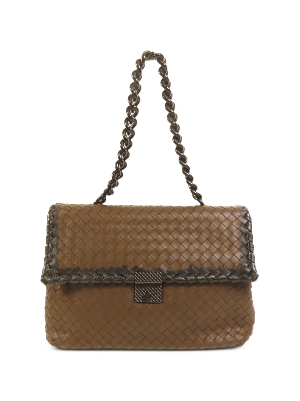 Bottega Veneta Pre-Owned Intrecciato chain-strap shoulder bag - Marrone