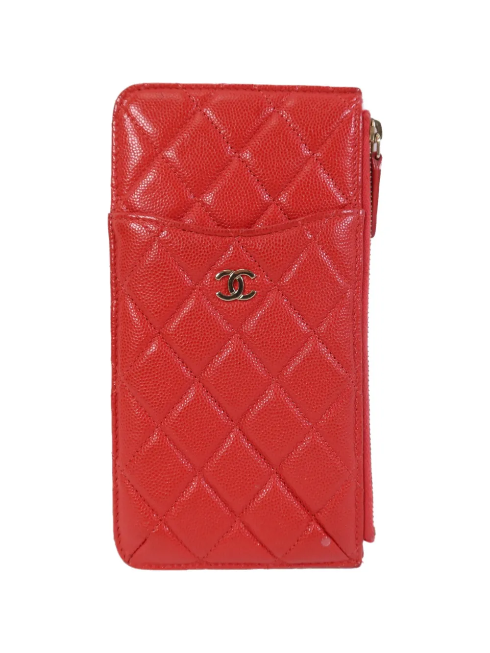 CHANEL Pre-Owned quilted CC phone case - Rosso