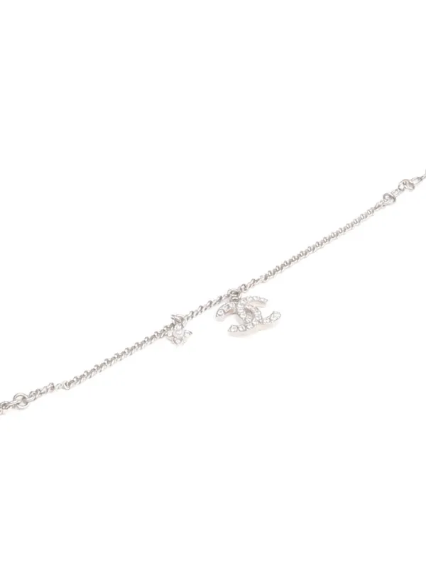 CHANEL Pre-Owned ココマーク クリスタル ブレスレット | シルバー 