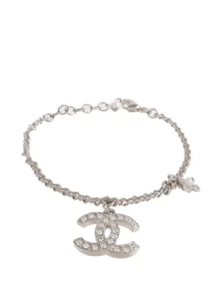 CHANEL Pre-Owned ココマーク クリスタル ブレスレット | シルバー