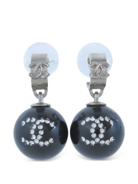 CHANEL Pre-Owned CC drop earrings