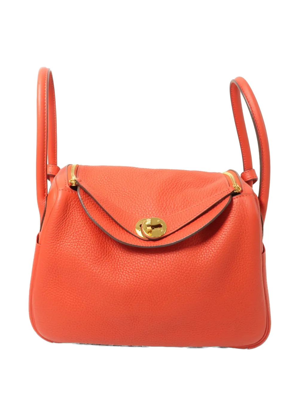 Hermès Pre-Owned 26 Lindy leather tote bag - Arancione
